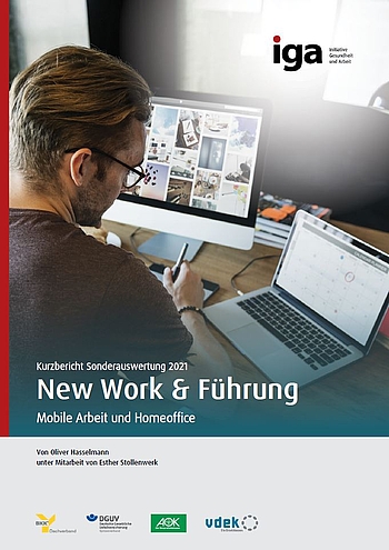 Titelbild des Kurzberichtes: Ein Mann arbeitet zuhause am Schreibtisch.