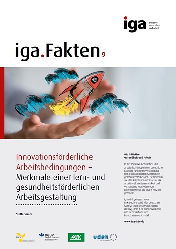 Titelbild iga.Fakten 9: Eine Person hält beide Hände schützend unter eine handgezeichnete Rakete, die gerade startet.