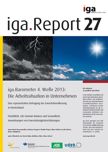 Titelbild des iga.Reports 27: Gewitter links, Sonnenschein rechts.