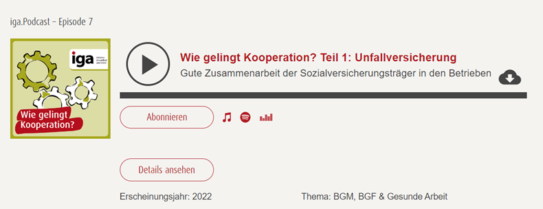 Beispiel-Ansicht Podcast-Player